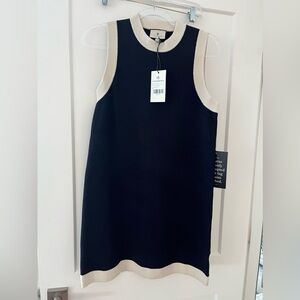 Tuckernuck Navy and White Trim Sleeveless Knit Marie Dress